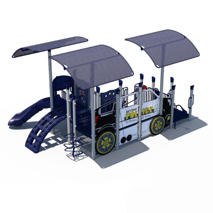 Police Cruiser Themed Outdoor Playground - SRPFX-50333-001  Themed Outdoor Playgrounds Playgrounds Etc