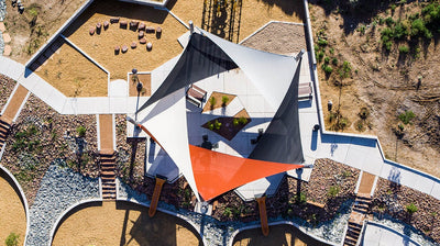 Multiple Sail Shades - Commercial Shade Structures  Cantilever Shades Playgrounds Etc