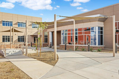 Multiple Sail Shades - Commercial Shade Structures  Cantilever Shades Playgrounds Etc