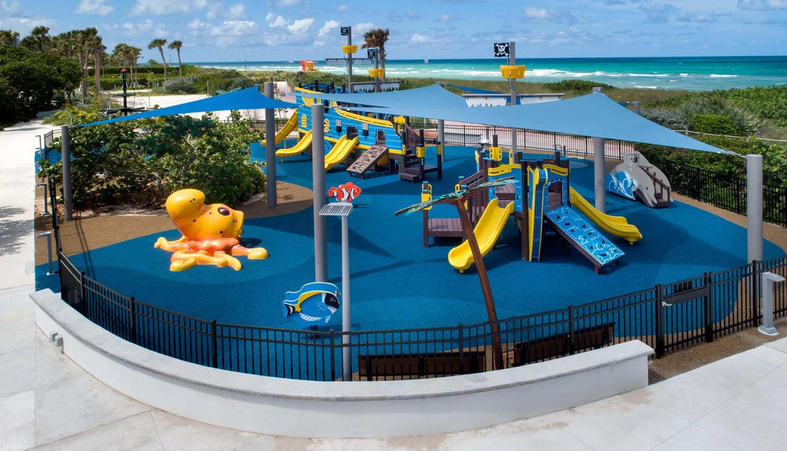 Multiple Sail Shades - Commercial Shade Structures  Cantilever Shades Playgrounds Etc