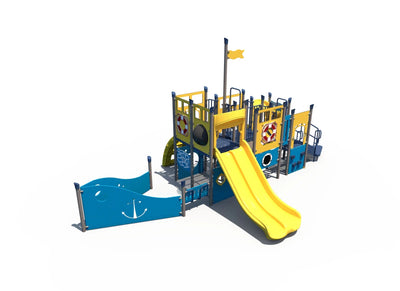 Seaside Explorer Ship Themed Economy Outdoor Playground - FX3-SHP-212-0007  Themed Outdoor Playgrounds Playgrounds Etc