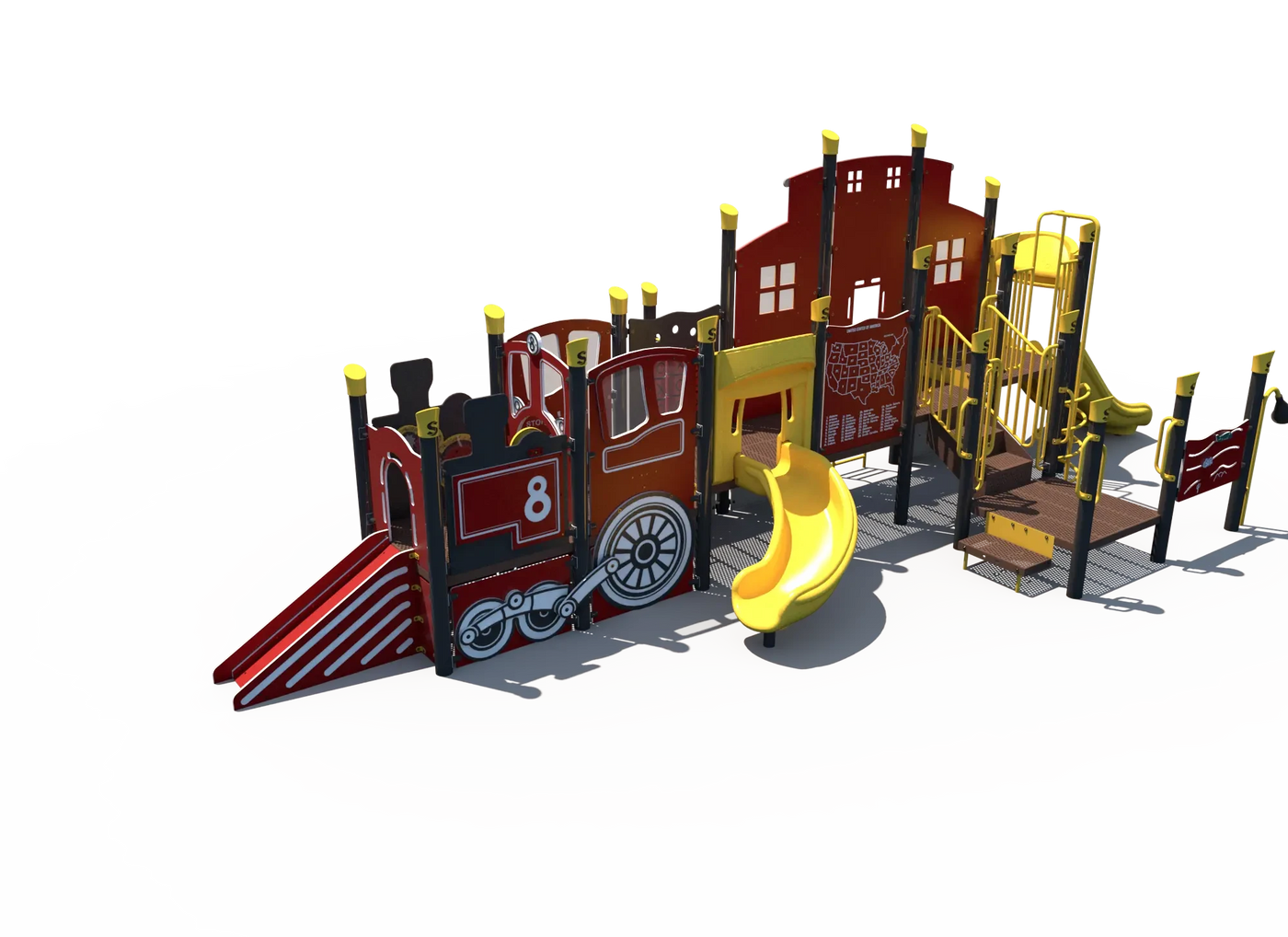 Train Themed Outdoor Playground  Outdoor Playgrounds Playgrounds Etc