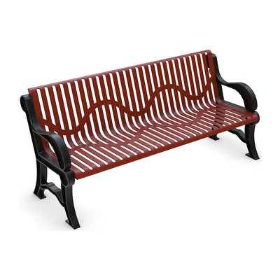 6' Classic Playground Bench with Back