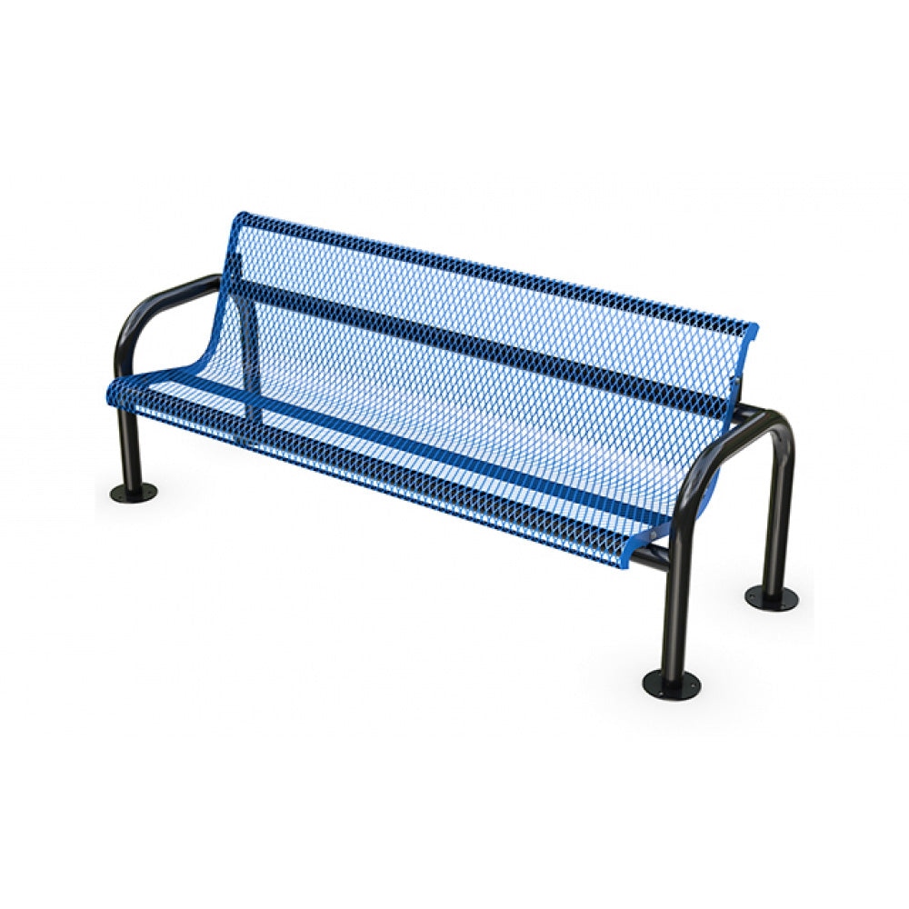 6' Modern Playground Bench with Back