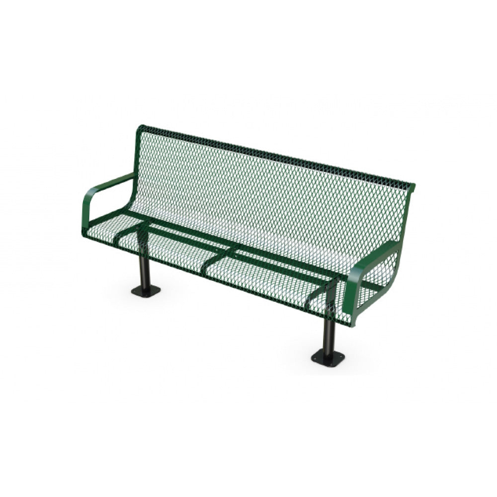 6' Wingline Playground Bench with Back