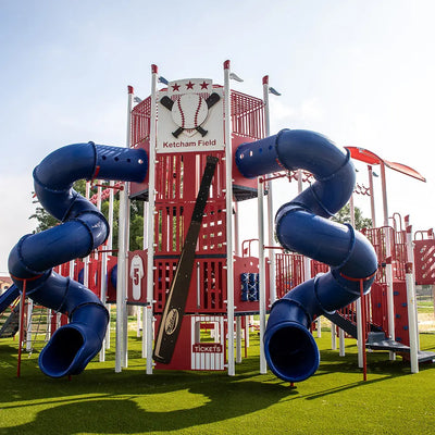 Baseball Field Themed Outdoor Playground  Outdoor Playgrounds Playgrounds Etc